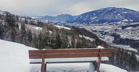 Panorama montano in inverno
