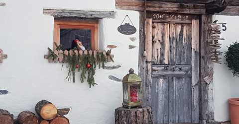 Entrance to the holiday home Obereggerhof